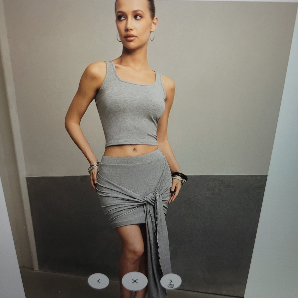 Elegant Gray Women's Skirt